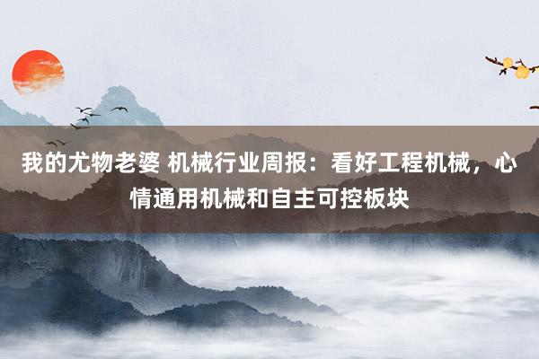 我的尤物老婆 机械行业周报:看好工程机械,心情通用机械和自主可控板块