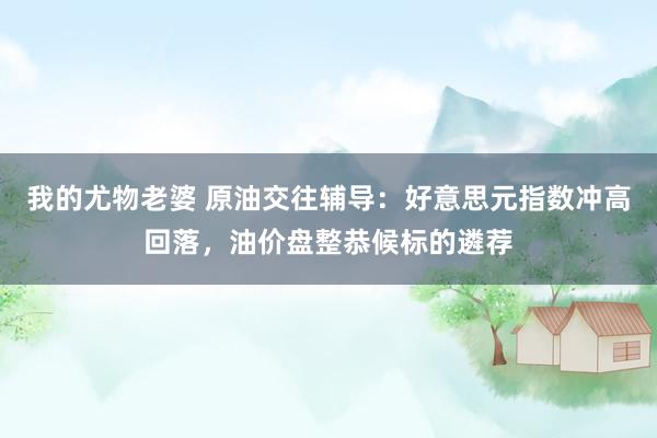 我的尤物老婆 原油交往辅导：好意思元指数冲高回落，油价盘整恭候标的遴荐