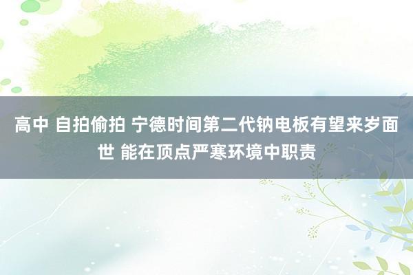 高中 自拍偷拍 宁德时间第二代钠电板有望来岁面世 能在顶点严寒环境中职责