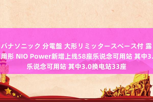 パナソニック 分電盤 大形リミッタースペース付 露出・半埋込両用形 NIO Power新增上线58座乐说念可用站 其中3.0换电站33座