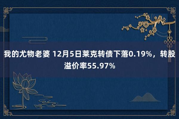 我的尤物老婆 12月5日莱克转债下落0.19%，转股溢价率55.97%