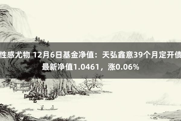 性感尤物 12月6日基金净值：天弘鑫意39个月定开债最新净值1.0461，涨0.06%