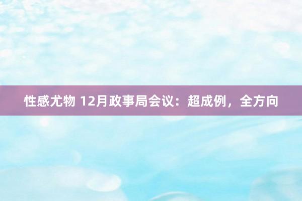 性感尤物 12月政事局会议：超成例，全方向