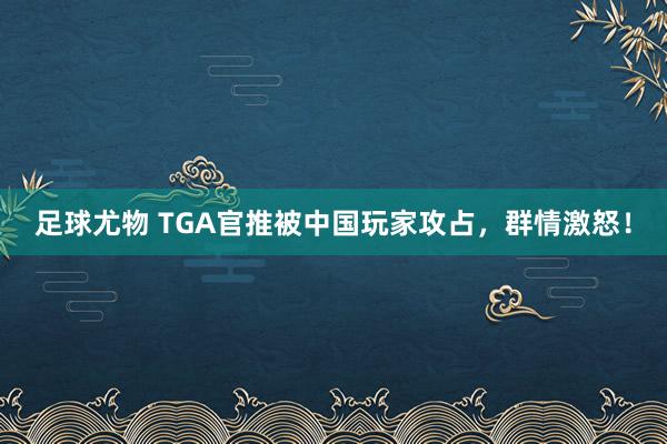 足球尤物 TGA官推被中国玩家攻占，群情激怒！
