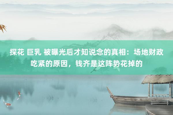 探花 巨乳 被曝光后才知说念的真相：场地财政吃紧的原因，钱齐是这阵势花掉的