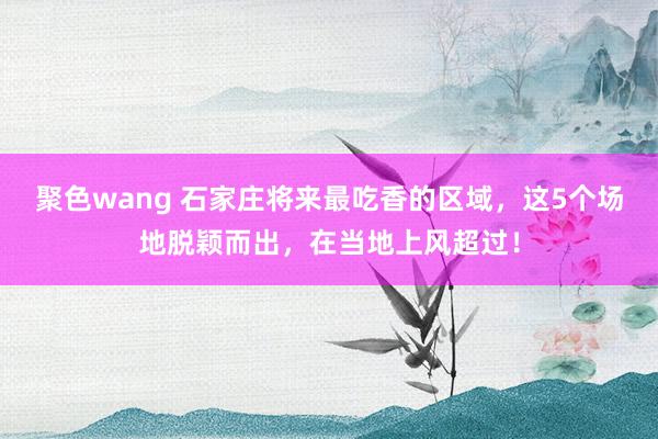 聚色wang 石家庄将来最吃香的区域，这5个场地脱颖而出，在当地上风超过！