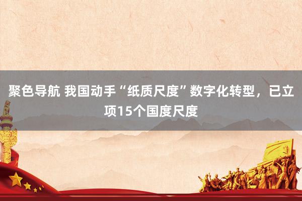 聚色导航 我国动手“纸质尺度”数字化转型，已立项15个国度尺度
