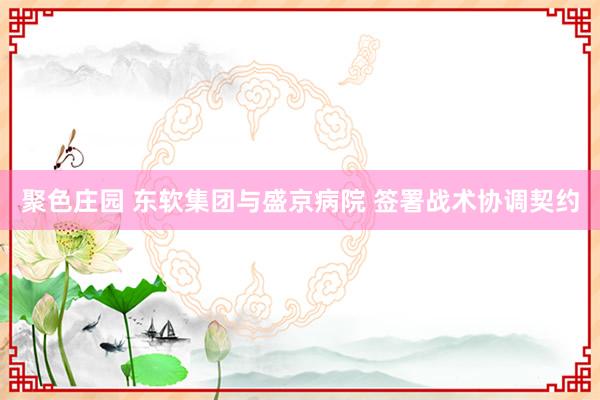 聚色庄园 东软集团与盛京病院 签署战术协调契约