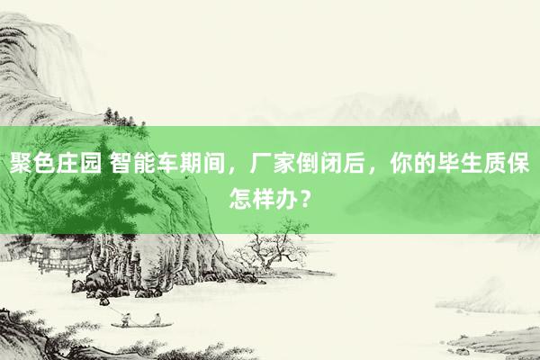 聚色庄园 智能车期间，厂家倒闭后，你的毕生质保怎样办？