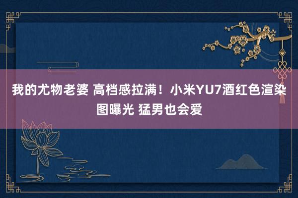 我的尤物老婆 高档感拉满！小米YU7酒红色渲染图曝光 猛男也会爱