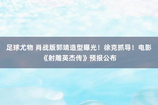 足球尤物 肖战版郭靖造型曝光！徐克抓导！电影《射雕英杰传》预报公布