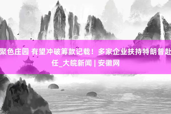 聚色庄园 有望冲破筹款记载！多家企业扶持特朗普赴任_大皖新闻 | 安徽网