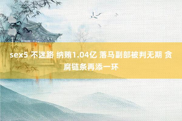sex5 不迷路 纳贿1.04亿 落马副部被判无期 贪腐链条再添一环