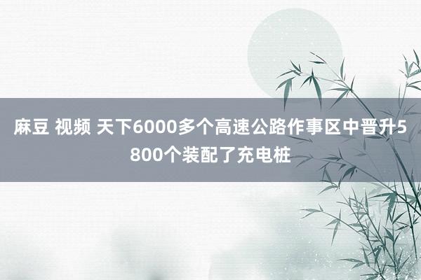 麻豆 视频 天下6000多个高速公路作事区中晋升5800个装配了充电桩