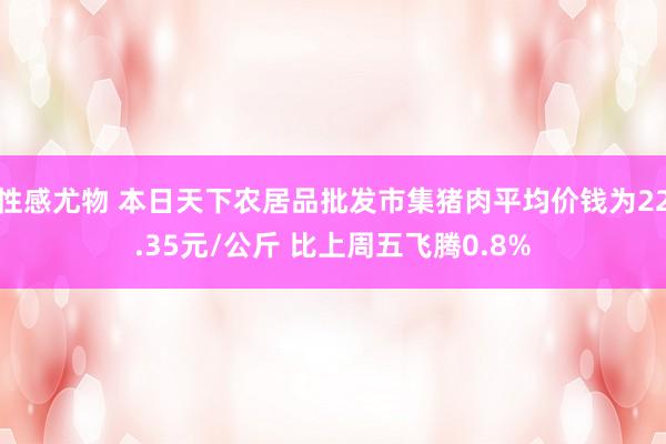 性感尤物 本日天下农居品批发市集猪肉平均价钱为22.35元/公斤 比上周五飞腾0.8%