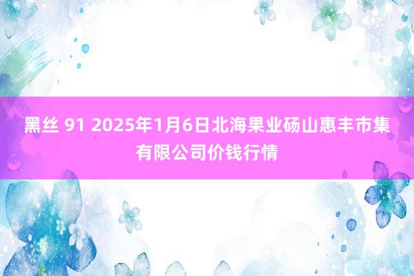 黑丝 91 2025年1月6日北海果业砀山惠丰市集有限公司价钱行情