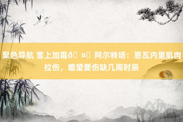 聚色导航 雪上加霜🤕阿尔特塔：恩瓦内里肌肉拉伤，瞻望要伤缺几周时辰