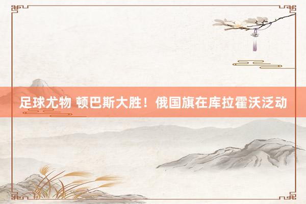足球尤物 顿巴斯大胜！俄国旗在库拉霍沃泛动