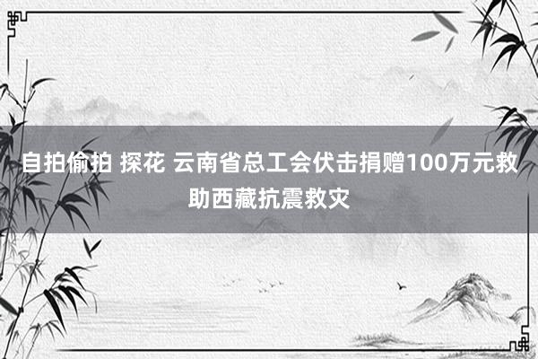 自拍偷拍 探花 云南省总工会伏击捐赠100万元救助西藏抗震救灾