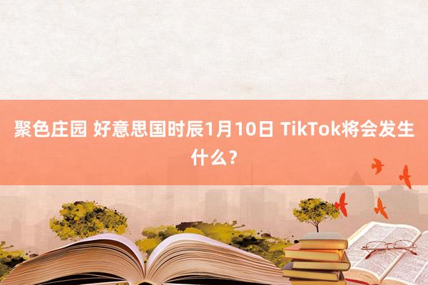 聚色庄园 好意思国时辰1月10日 TikTok将会发生什么？