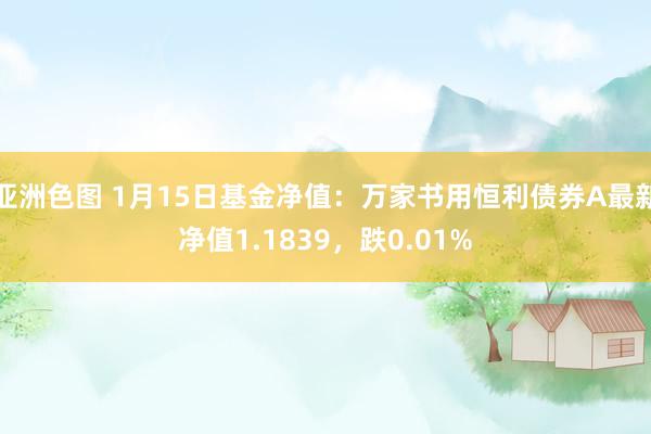 亚洲色图 1月15日基金净值：万家书用恒利债券A最新净值1.1839，跌0.01%