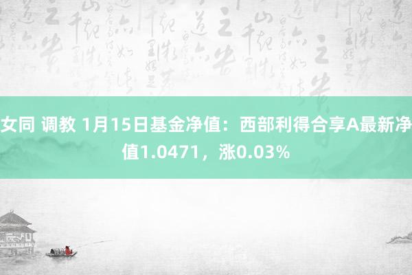 女同 调教 1月15日基金净值：西部利得合享A最新净值1.0471，涨0.03%