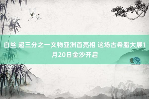 白丝 超三分之一文物亚洲首亮相 这场古希腊大展1月20日金沙开启