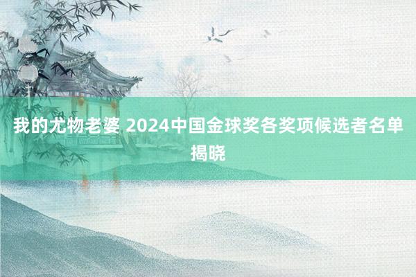 我的尤物老婆 2024中国金球奖各奖项候选者名单揭晓