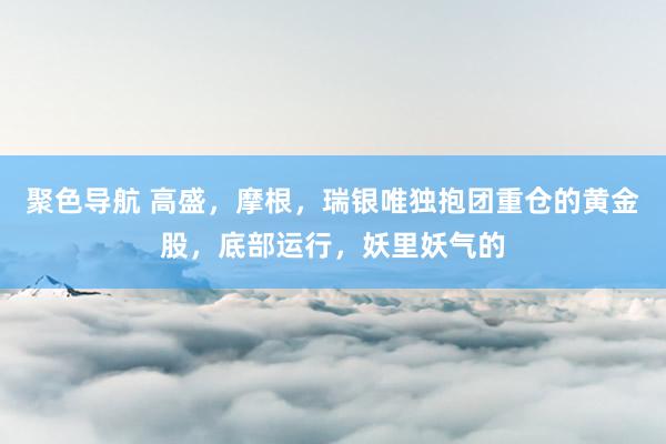 聚色导航 高盛，摩根，瑞银唯独抱团重仓的黄金股，底部运行，妖里妖气的