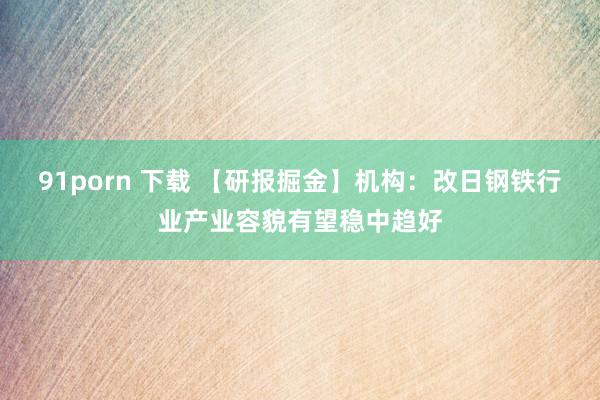 91porn 下载 【研报掘金】机构：改日钢铁行业产业容貌有望稳中趋好