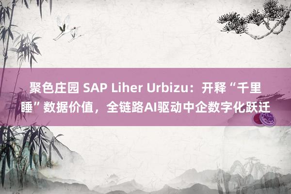 聚色庄园 SAP Liher Urbizu：开释“千里睡”数据价值，全链路AI驱动中企数字化跃迁