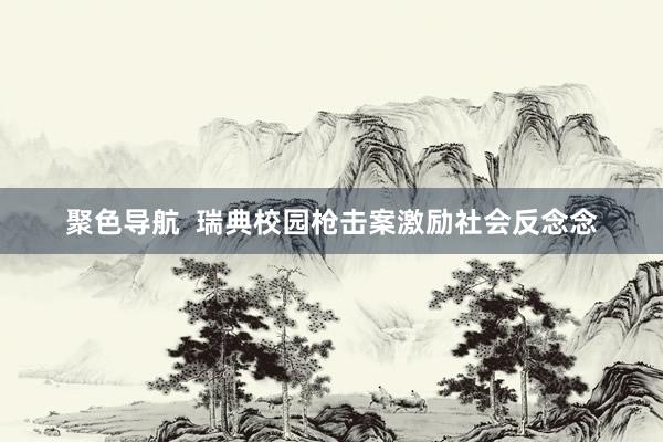 聚色导航  瑞典校园枪击案激励社会反念念