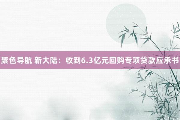 聚色导航 新大陆：收到6.3亿元回购专项贷款应承书
