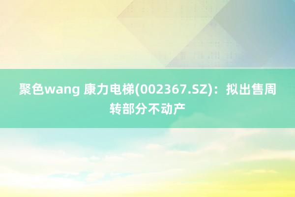聚色wang 康力电梯(002367.SZ)：拟出售周转部分不动产