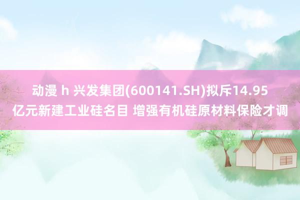动漫 h 兴发集团(600141.SH)拟斥14.95亿元新建工业硅名目 增强有机硅原材料保险才调