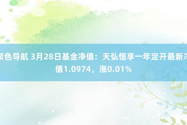 聚色导航 3月28日基金净值：天弘恒享一年定开最新净值1.0974，涨0.01%