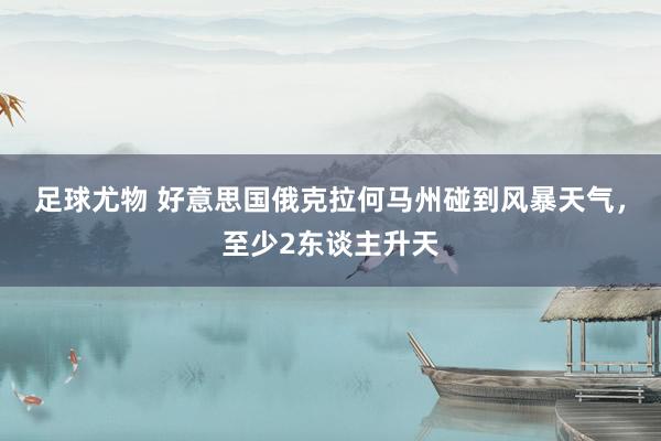 足球尤物 好意思国俄克拉何马州碰到风暴天气，至少2东谈主升天