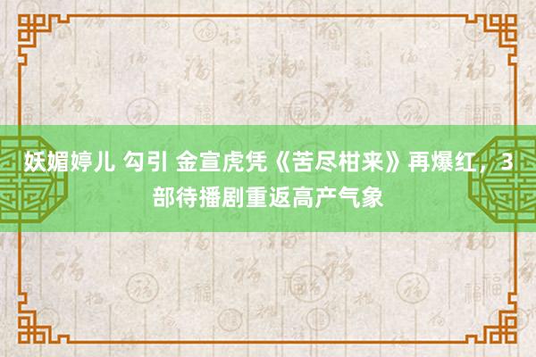 妖媚婷儿 勾引 金宣虎凭《苦尽柑来》再爆红，3部待播剧重返高产气象