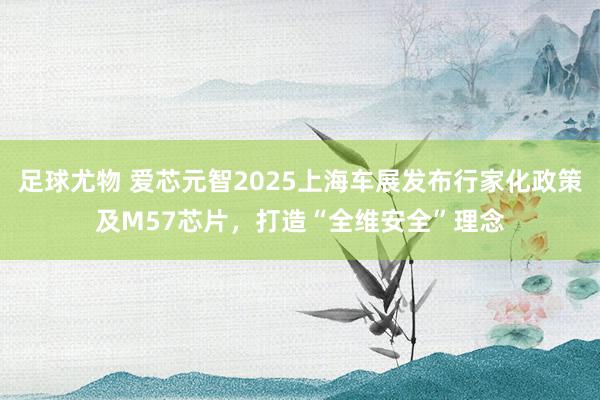 足球尤物 爱芯元智2025上海车展发布行家化政策及M57芯片，打造“全维安全”理念